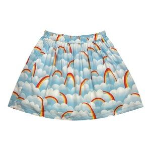 ModCloth Colorful Rainbow Women’s Mini Skirt Size L Blue